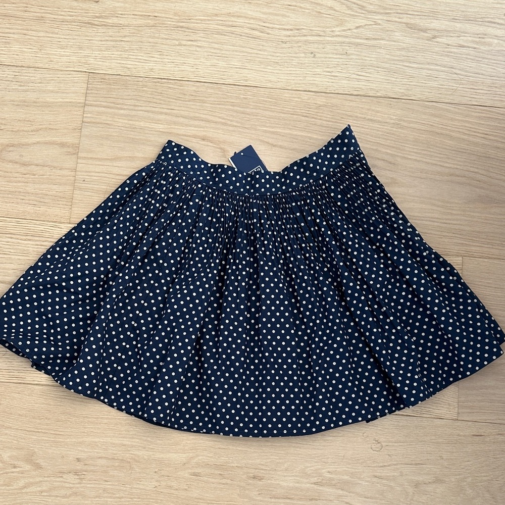 Polo By Ralph Lauren Polka Dot Navy Skirt